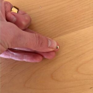 14k Gold and Titanium Flat Back Earring